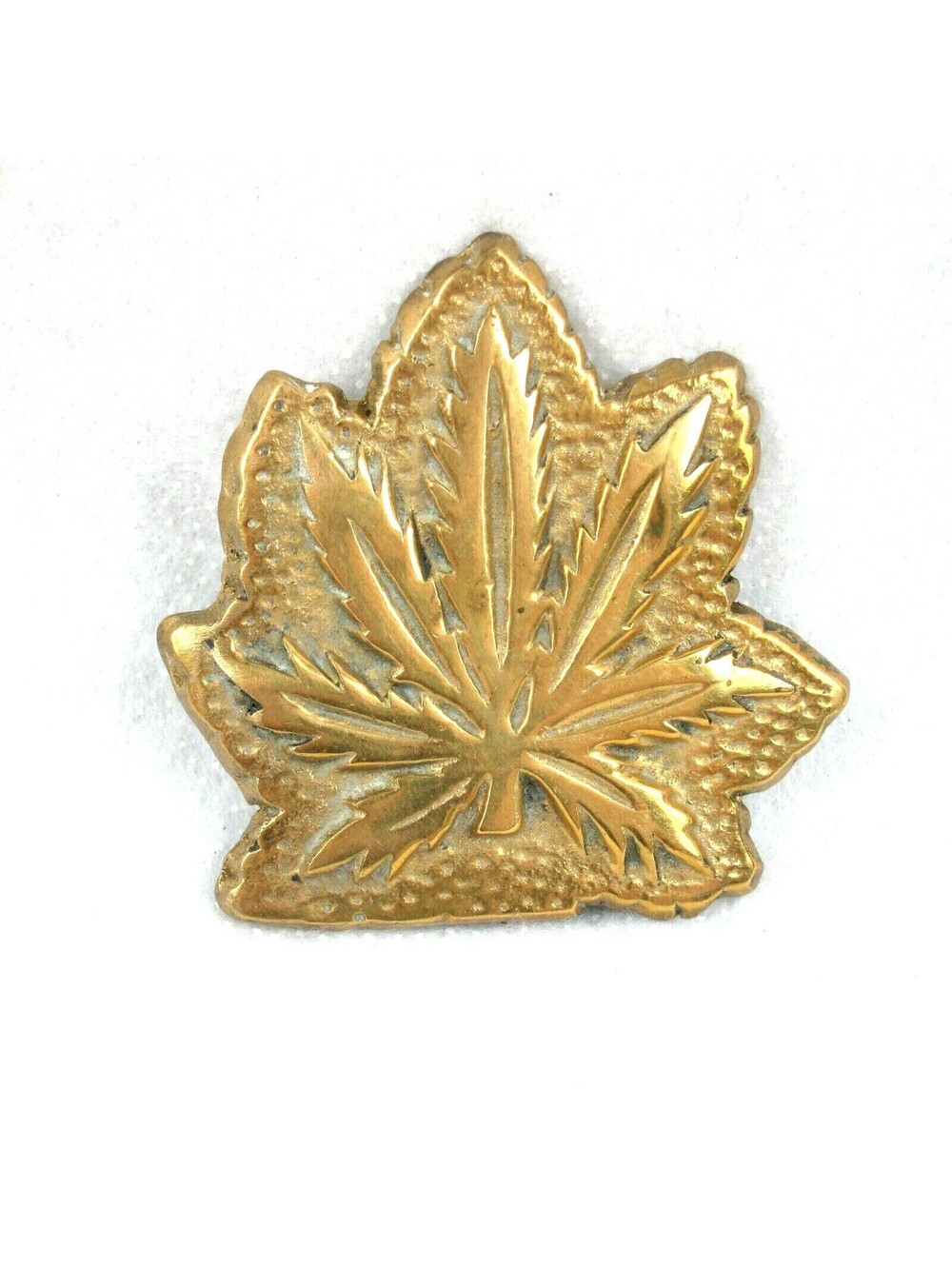 Vintage Marijuana Weed Pot Cannabis Leaf Belt Buckle Hippie Brasstone Metal